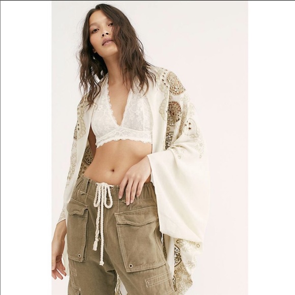 Free People Catania Embroidered Eyelet Kimono - Picture 3 of 9